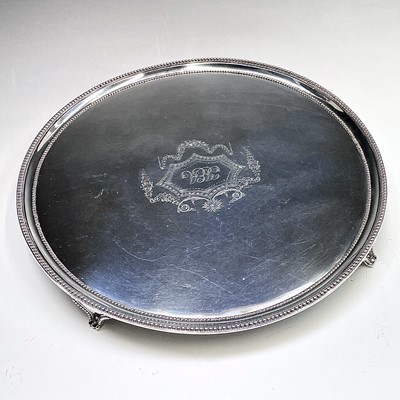 Lot 129 - An impressive George III silver salver by...