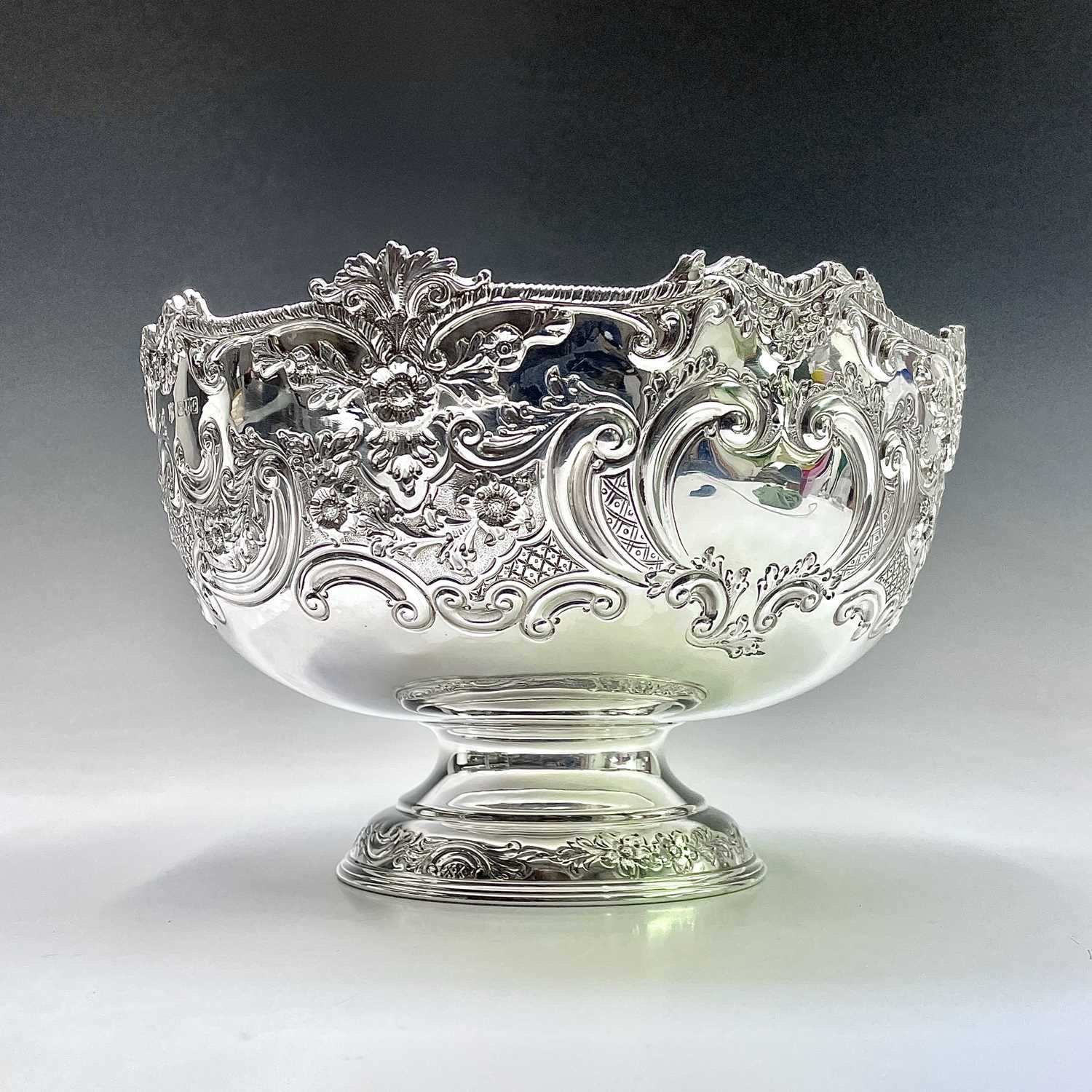 Lot 142 - An impressive Victorian silver embossed...