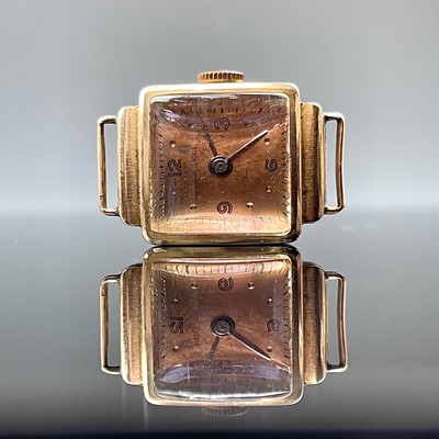 Lot 965 - An 18k rose gold ladies Swiss manual wind...