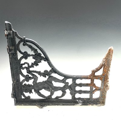 Lot 305 - A pair of Victorian cast iron bracket supports,...