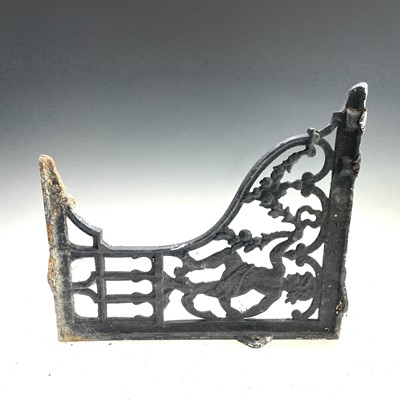 Lot 305 - A pair of Victorian cast iron bracket supports,...