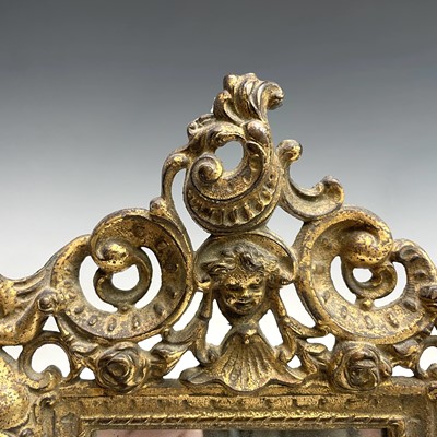 Lot 309 - A Victorian gilt metal easel mirror, with...