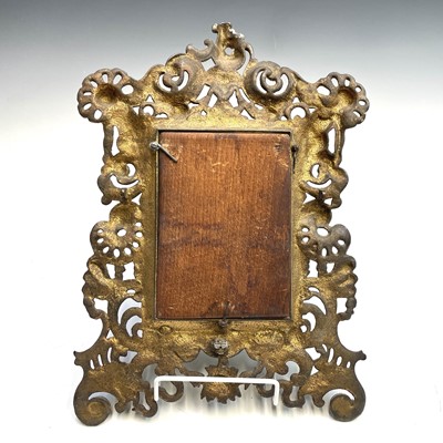 Lot 309 - A Victorian gilt metal easel mirror, with...