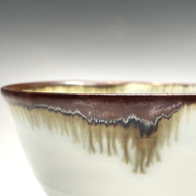 Lot 1033 - Two Leach St Ives studio porcelain bowls, with...