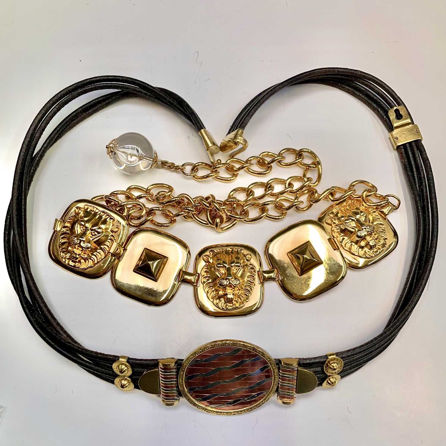 Lot 1014 - A Spanish 1980's gold plated link and chain...