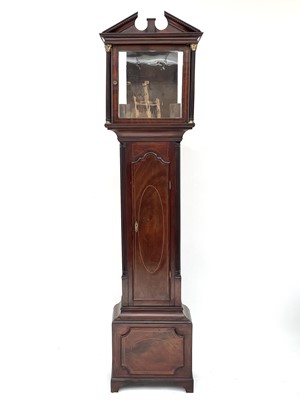 Lot 1706 - A Regency mahogany and inlaid longcase clock...