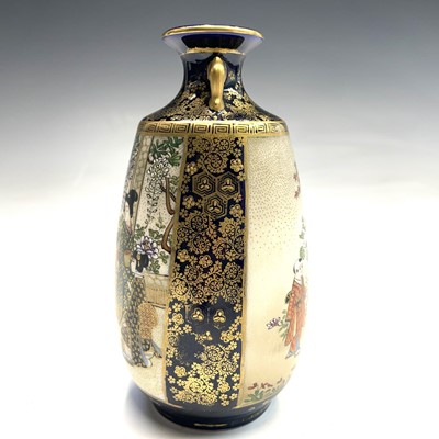 Lot 86 - A Japanese satsuma vase, by Fujisan, Meiji...