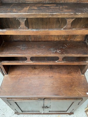 Lot 119 - A continental walnut kitchen dresser, 19th...