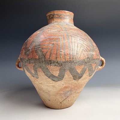 Lot 252 - A Chinese Neolithic terracotta vase, with a...
