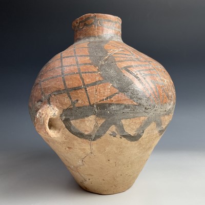 Lot 252 - A Chinese Neolithic terracotta vase, with a...