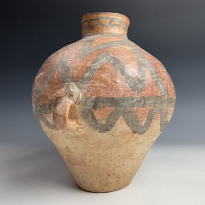 Lot 252 - A Chinese Neolithic terracotta vase, with a...