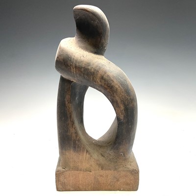 Lot 1494 - June Barrington-Ward Entwined form Carved wood...