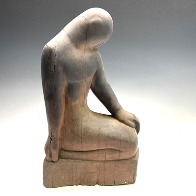 Lot 1493 - June Barrington-Ward Kneeling figure Carved...