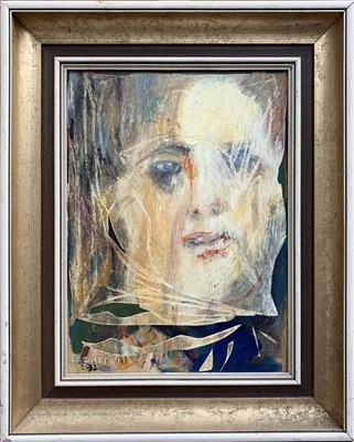 Lot 1455 - Patricia Dearden Girl in a Pub, Acrylic,...