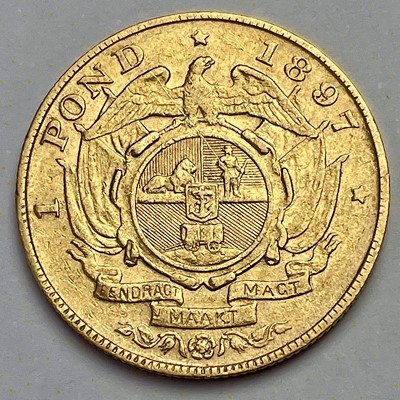 Lot 735 - An 1897 22ct gold 1 Pond coin.