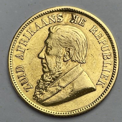 Lot 776 - An 1897 half Pond gold coin.