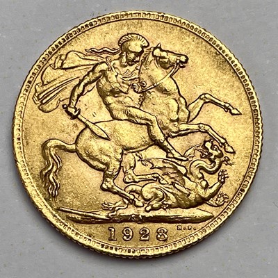 Lot 643 - 1928 full sovereign coin, South Africa mint.