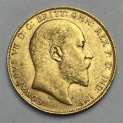 Lot 770 - 1906 full sovereign coin.