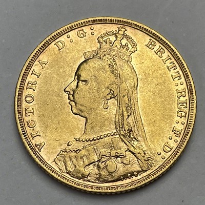 Lot 796 - Victoria 1893 full sovereign coin, jubilee...