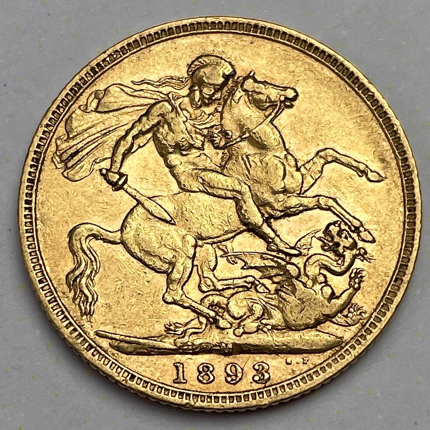 Lot 633 - Victoria 1893 full sovereign coin.