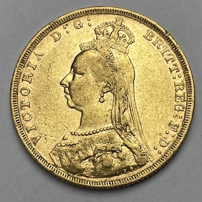 Lot 722 - Victoria 1888 full sovereign coin.