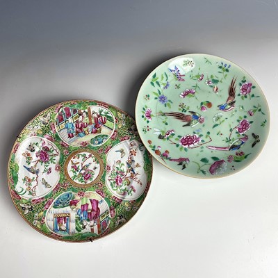 Lot 342 - A Chinese Canton porcelain plate, 19th century,...