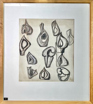 Lot 1503 - June Barrington-Ward Sculptural forms study...