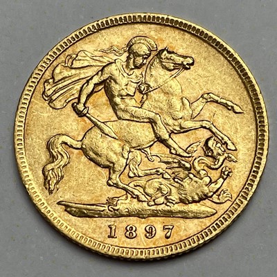 Lot 812 - Victoria 1897 half sovereign coin