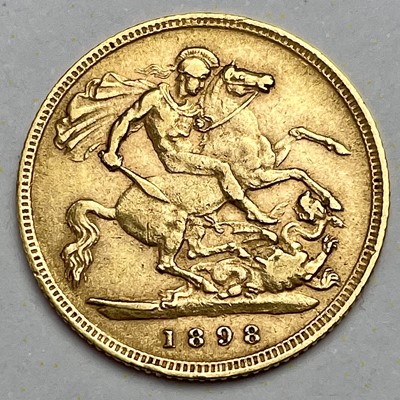 Lot 728 - Victoria 1898 half sovereign coin