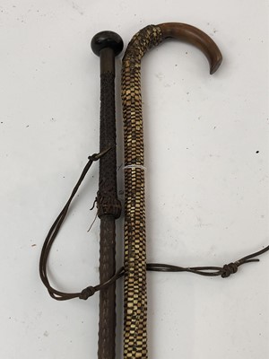 Lot 234 - An intriguing folk art walking stick, 19th...