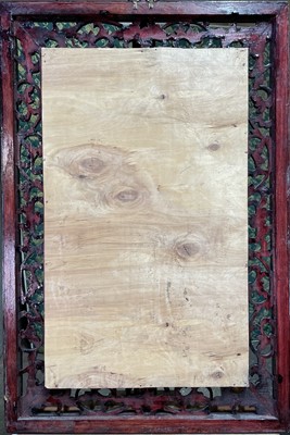 Lot 349 - A large Chinese porcelain plaque, 20th century,...