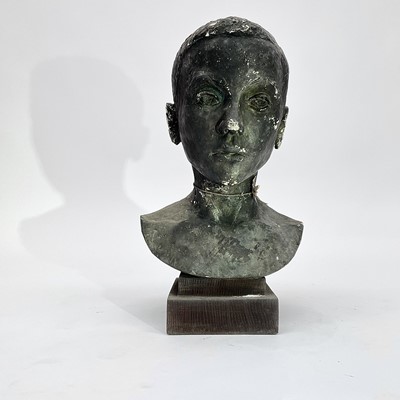 Lot 1532 - June Barrington-Ward Head of a Boy Plaster...