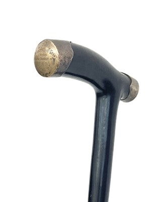 Lot 236 - A Victorian ebonised walking stick, with...