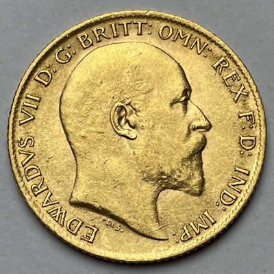 Lot 862 - A 1910 half sovereign coin.