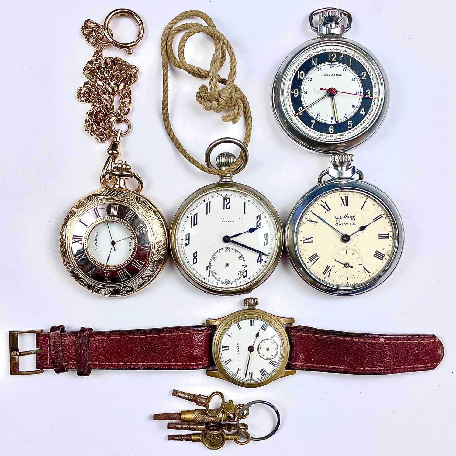 Lot 427 - Three nickel cased crown wind pocket watches...