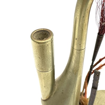 Lot 350 - A Chinese paktong opium pipe, early 20th...