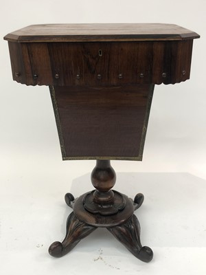 Lot 3094 - A Victorian rosewood and mahogany work table,...