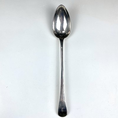 Lot 155 - A George III silver stuffing spoon, maker PB...