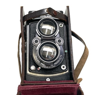 Lot 354 - Microcord Twin Reflex camera in leather case...