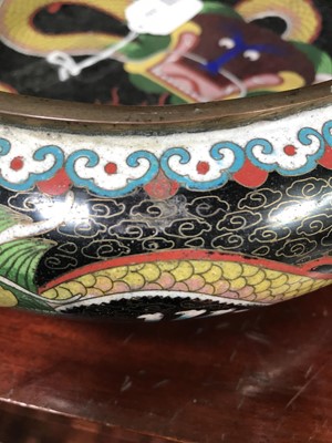 Lot 74 - A Chinese cloisonne shallow bowl, 19th century,...