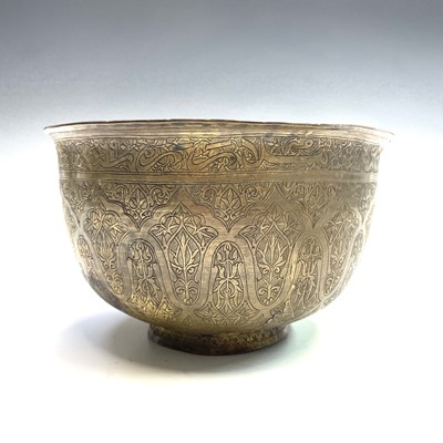 Lot 1044 - An Indian tinned copper bowl, Deccan, late...