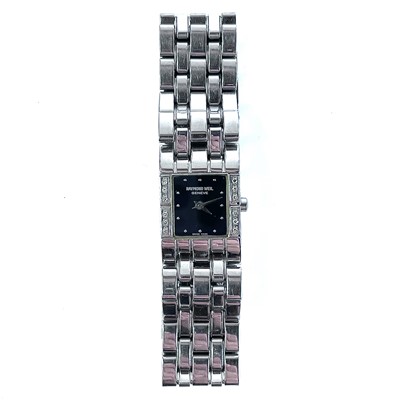 Lot 406 - A Raymond Weil ladies stainless steel diamond...