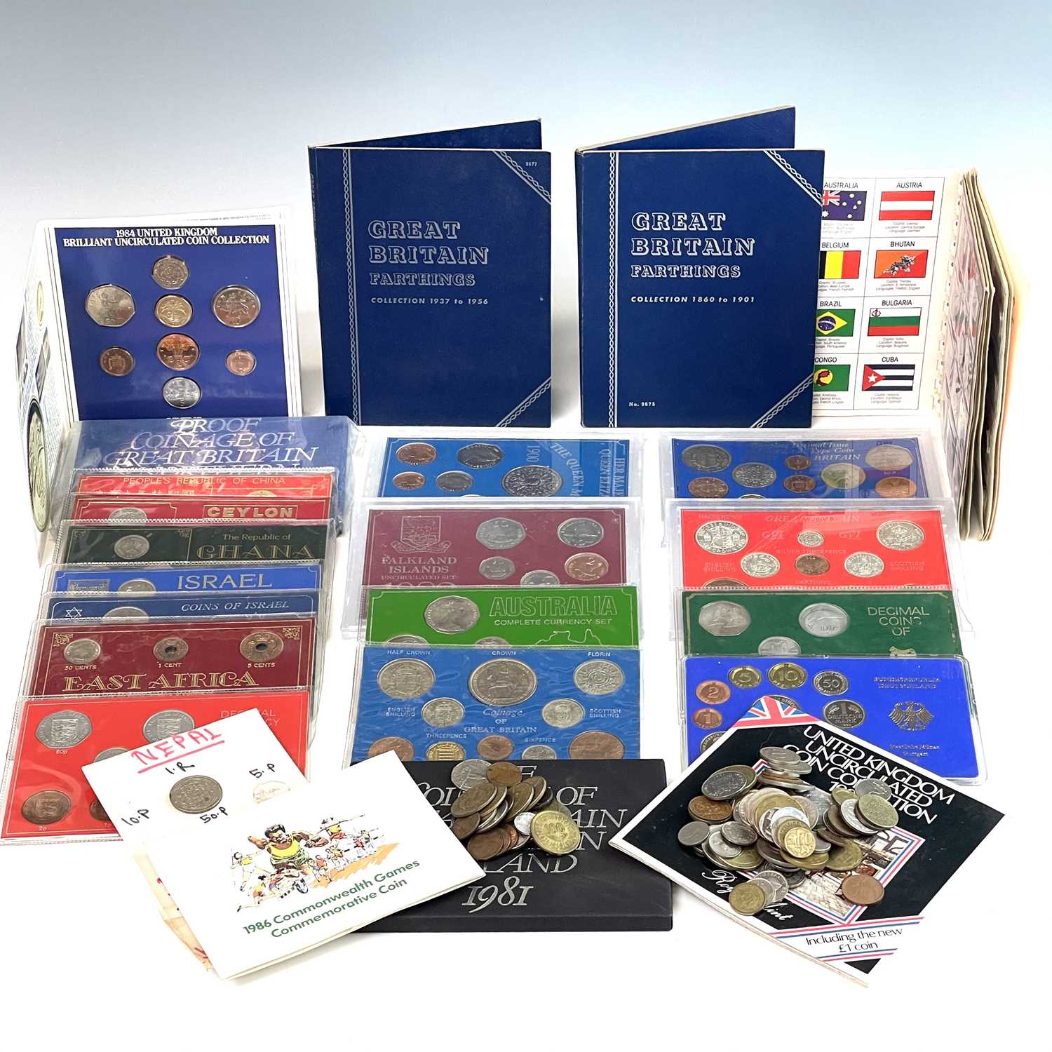 Lot 135 - Proof and Uncirculated Coin Sets. Containing:
