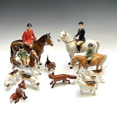 Lot 855 - A group of Beswick pottery figures from the...