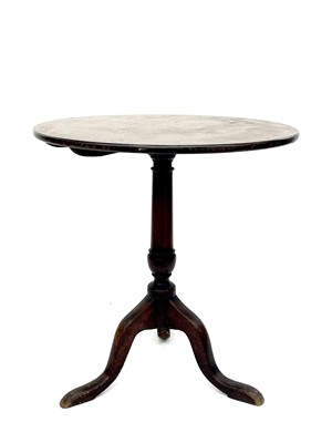 Lot 3129 - A 19th century mahogany tripod table, raised...