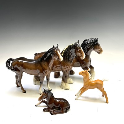 Lot 856 - A Beswick pottery cantering shire horse,...