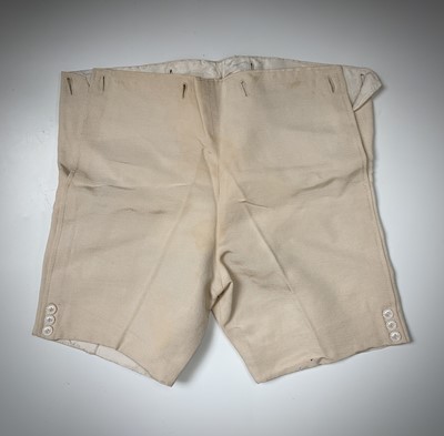 Lot 2806 - A pair of child's silk breeches with a name...