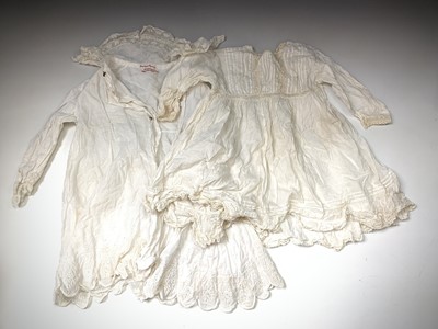 Lot 2807 - A Victorian silk christening gown with lace...