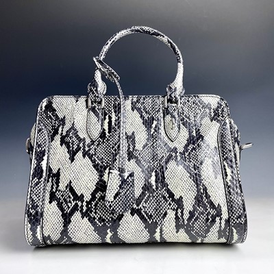 Lot 1060 - Alexander McQueen, a python skin handbag,...