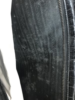 Lot 1046 - Prada, a black crocodile skin leather handbag,...